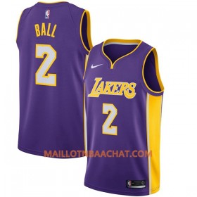 Maillot NBA Los Angeles Lakers Lonzo Ball 2 Nike 2017-18 Violet Swingman - Homme